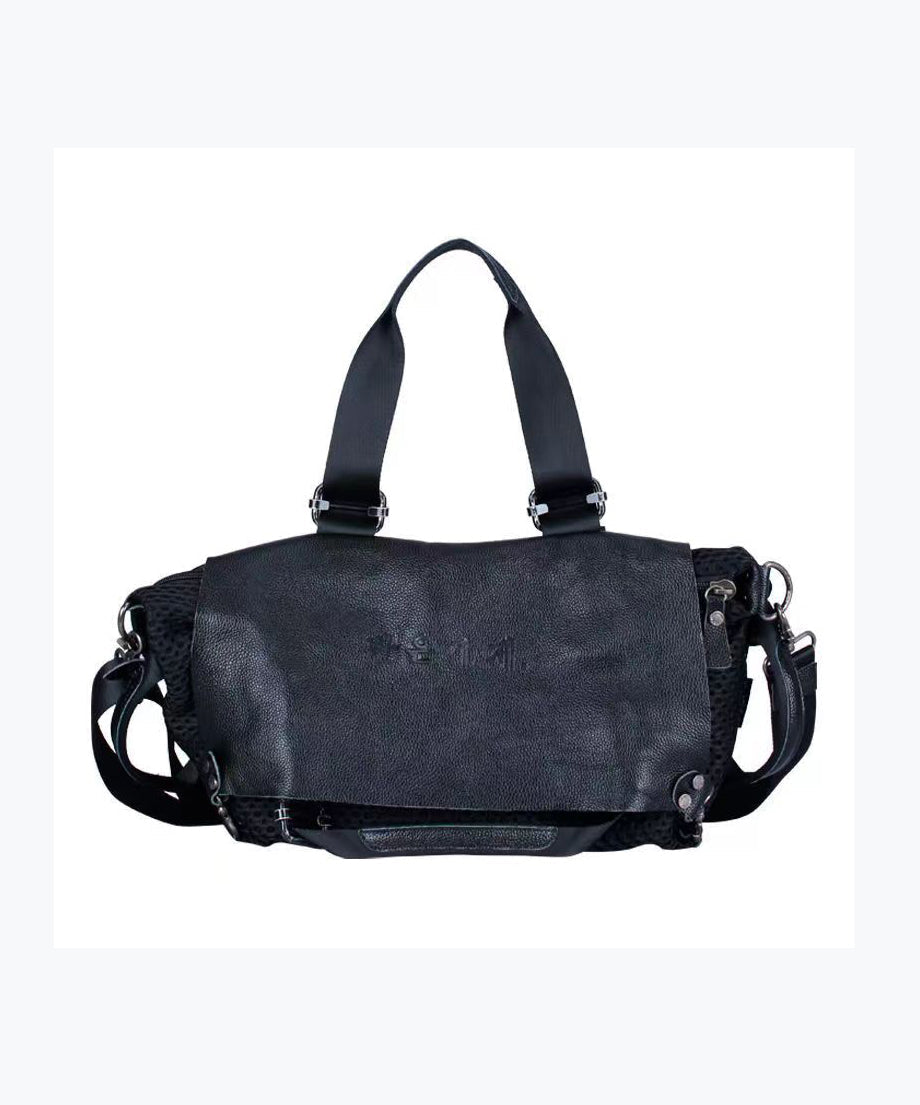 Herrar Elegant Kalvläder Messenger Väska med Stor Kapacitet