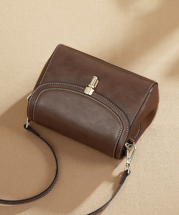 Damens Elegant Faux Läder Messenger Bag med Dragkedja