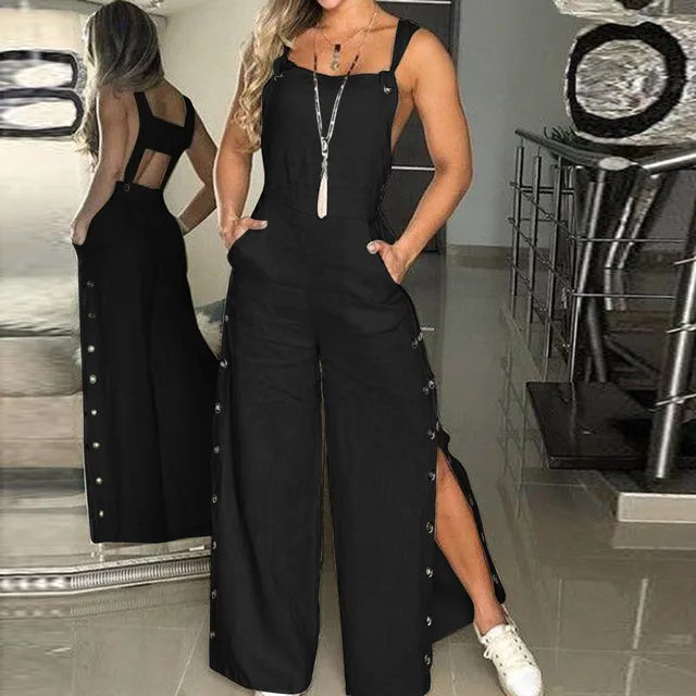Dame Jumpsuit med Justerbare Stropper
