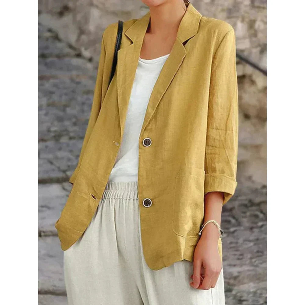 Dam Blazer | Krage i Reversstil | Knäppning