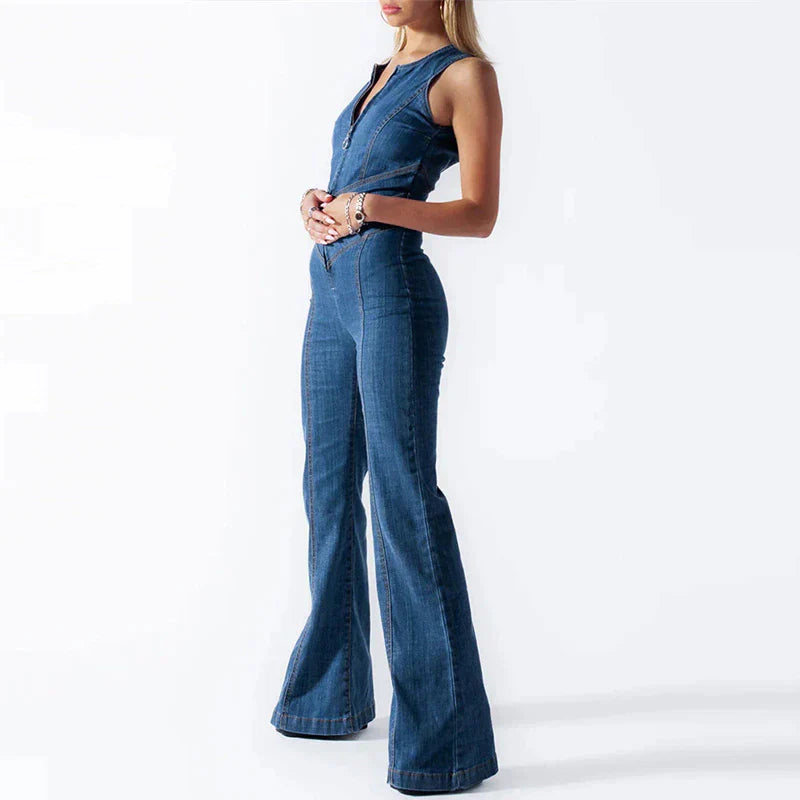 Dam Jumpsuit | Vida Ben, Dragkedja Fram, Öppen Rygg
