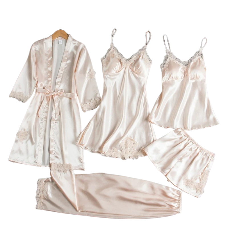 Dam Pyjamasset med 5 Delar