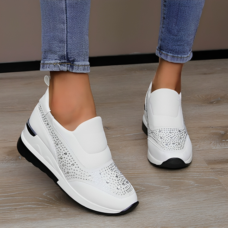 Dam Sneakers med Glitterdetaljer