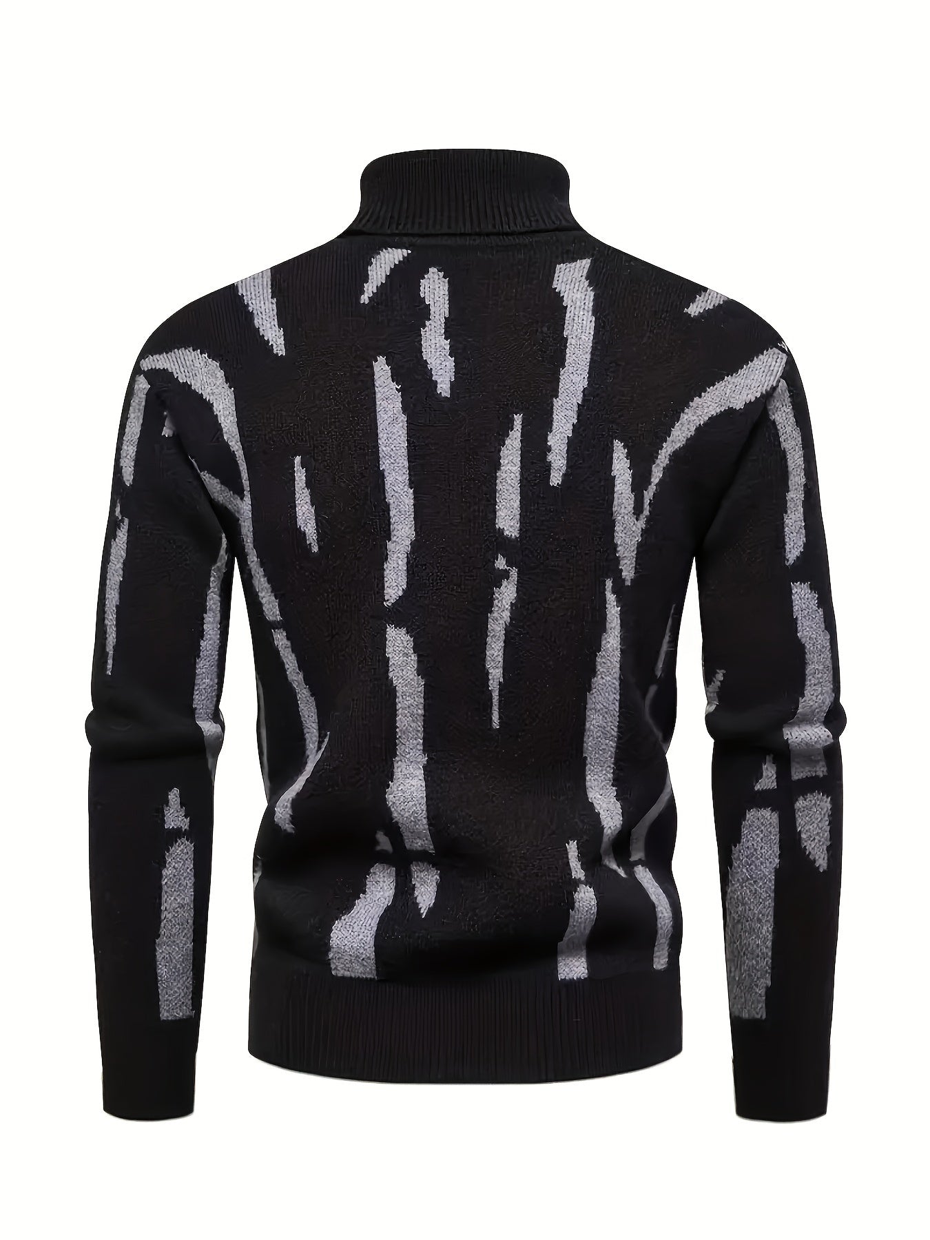 Her Strikket Turtleneck med Graffiti-tryk