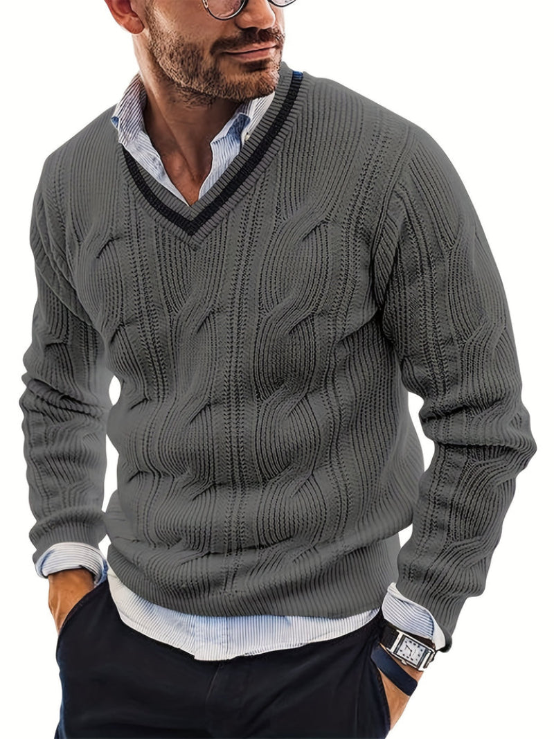 Herre Sweater med V-Hals