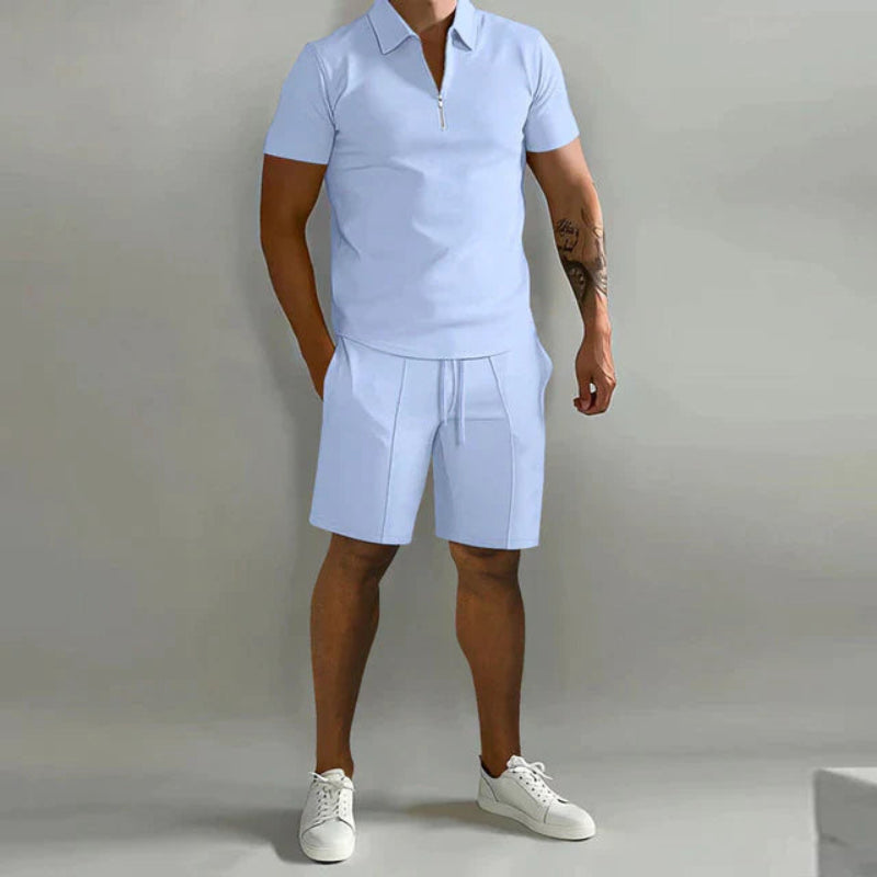 Herr Sommarset | Kortärmad Piké | Shorts