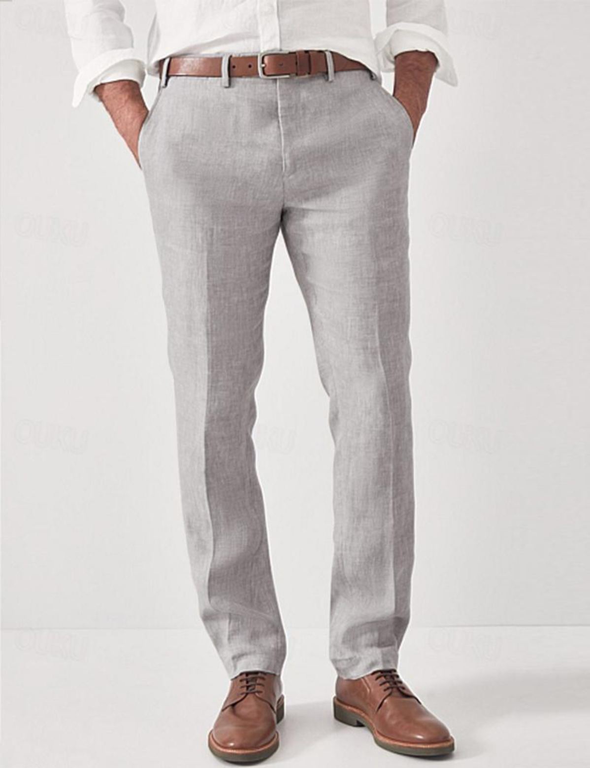 Herr Byxor | Slim Fit | Enfärgad