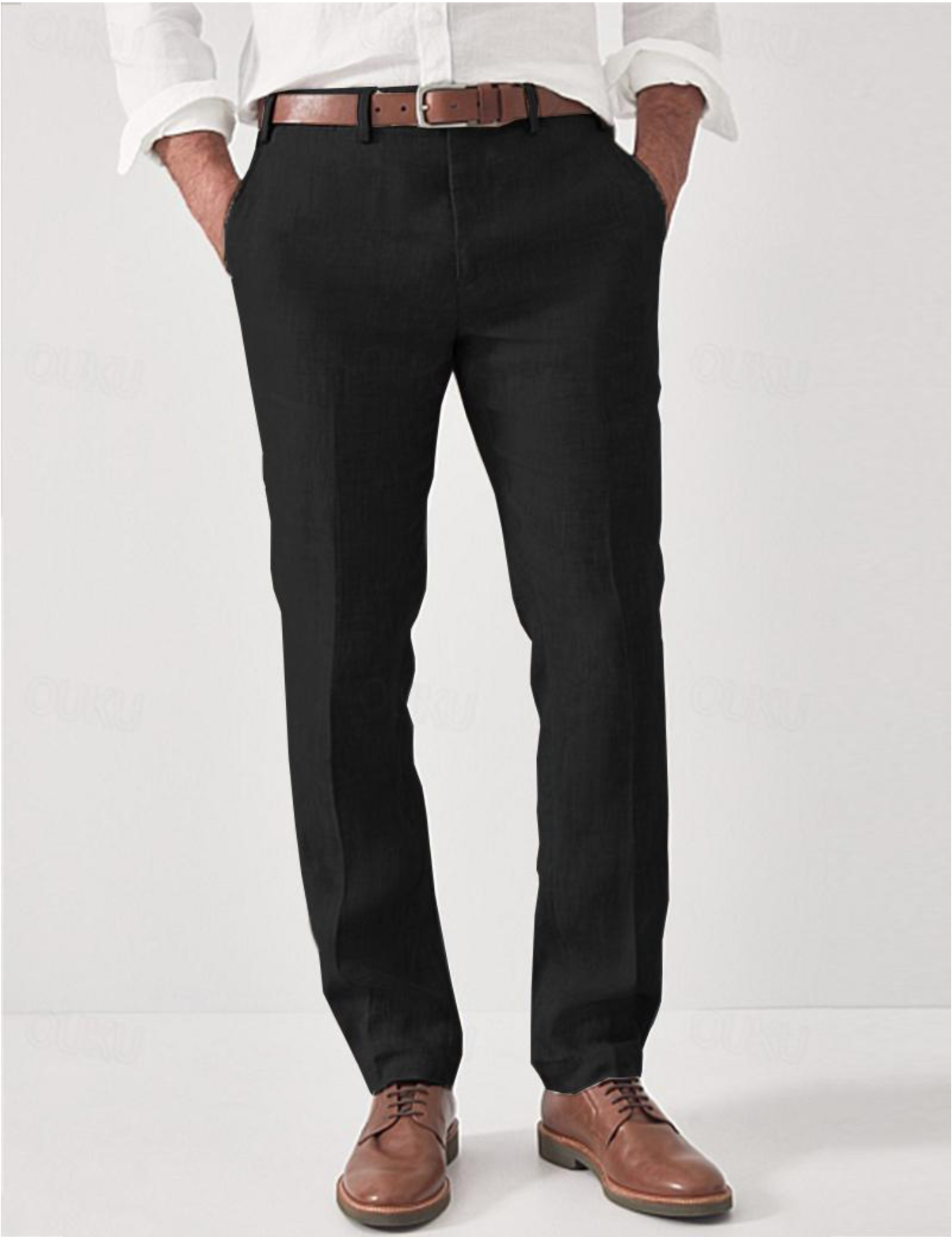 Herr Byxor | Slim Fit | Enfärgad