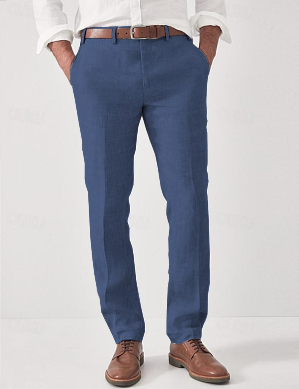 Herr Byxor | Slim Fit | Enfärgad