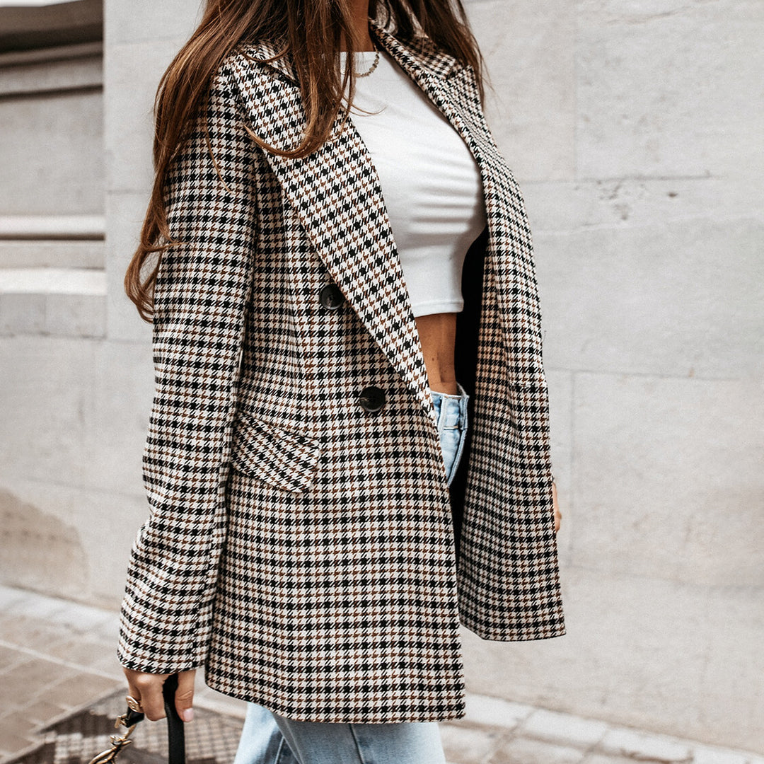 Dam Blazer | Rutigt Mönster