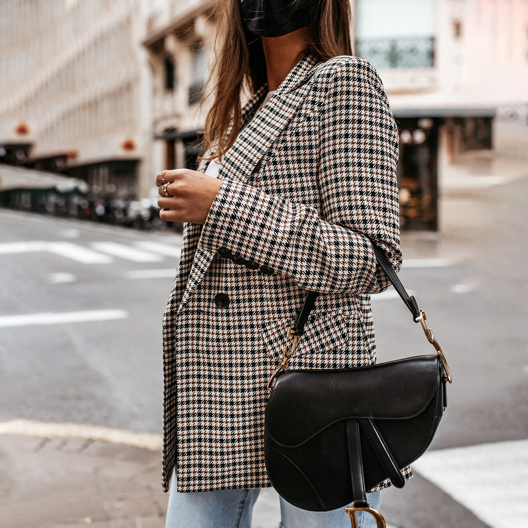 Dam Blazer | Rutigt Mönster