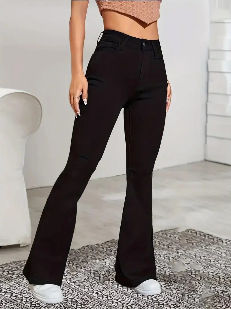 Dam Jeans | Hög Midja | Utsvängda Ben