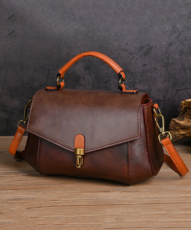 Unisex Elegant Kalvläder Messenger-väska med Justerbar Rem