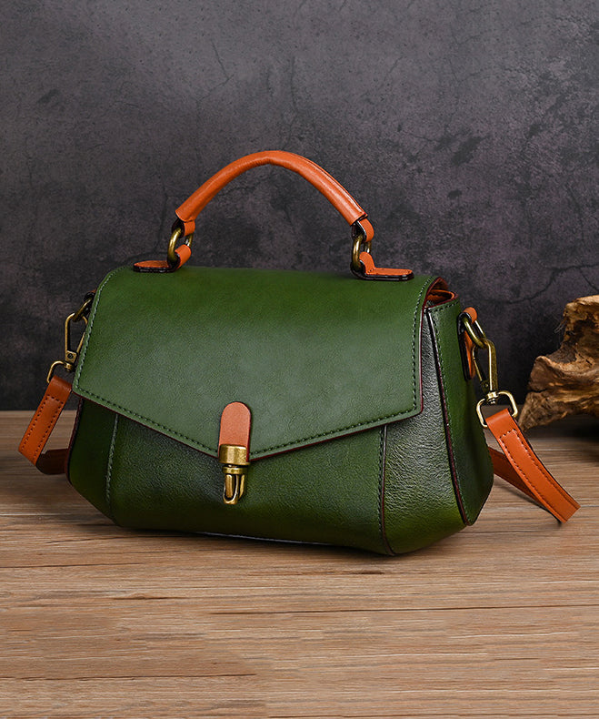 Unisex Elegant Kalvläder Messenger-väska med Justerbar Rem