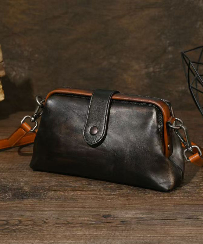 Herrarnas Hållbara Kalvläder Messenger Väska med Zip-Up Stängning