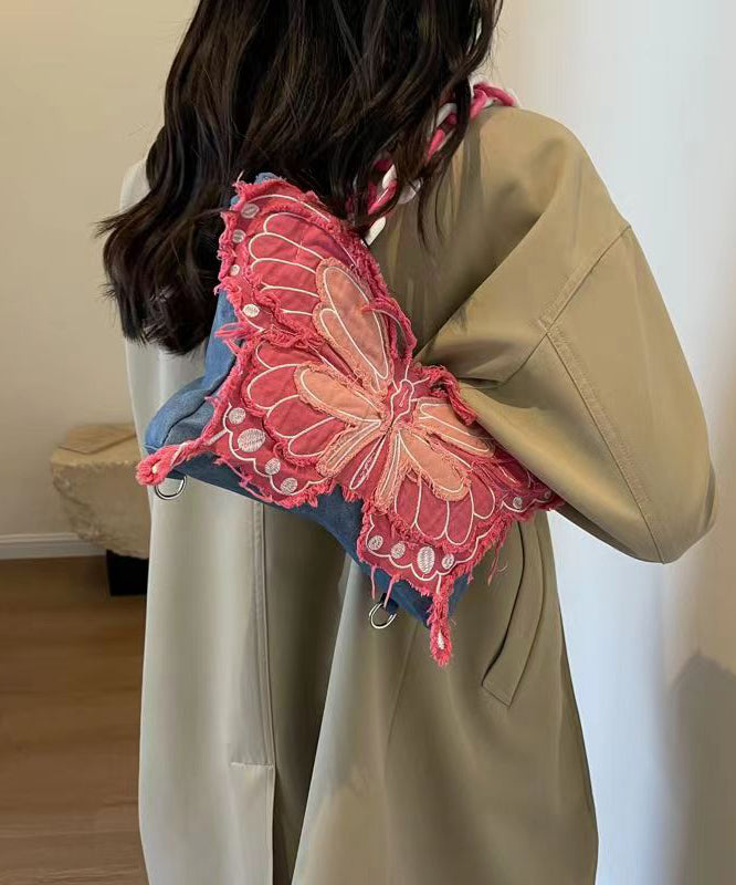 Dam Elegant Denim Handväska med Kedjedetalj