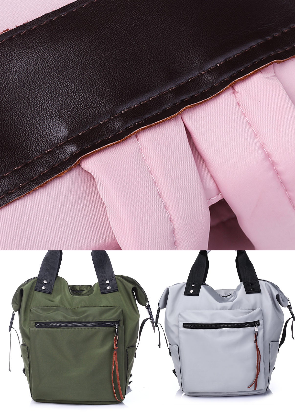 Unisex Retro Cotton Ryggsäck with Practical Pockets
