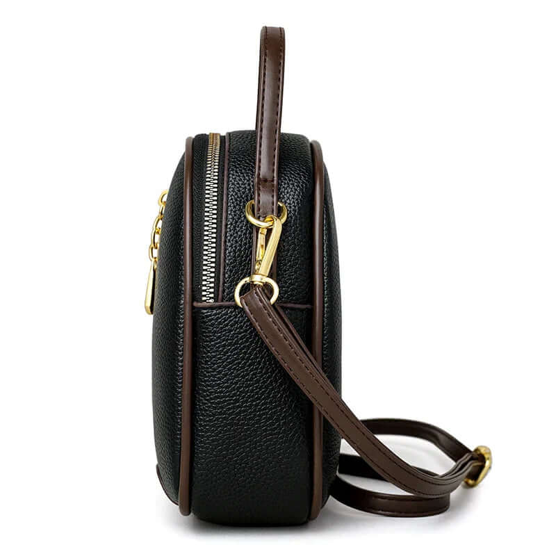 Dam Elegant PU-Läder Axelväska med Justerbar Axelrem och Zip-fästning