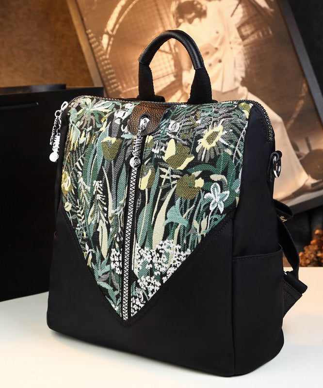 Damen Elegant Kalvläder Ryggsäck med Flera Fickor