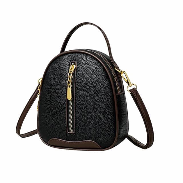 Dam Elegant PU-Läder Axelväska med Justerbar Axelrem och Zip-fästning