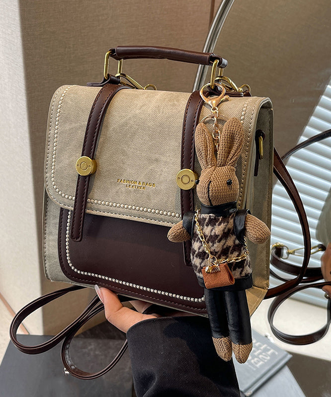 Dam Vintage Slitstark Dukväv Messenger Väska med Lapptäckedesign och Justerbar Axelrem