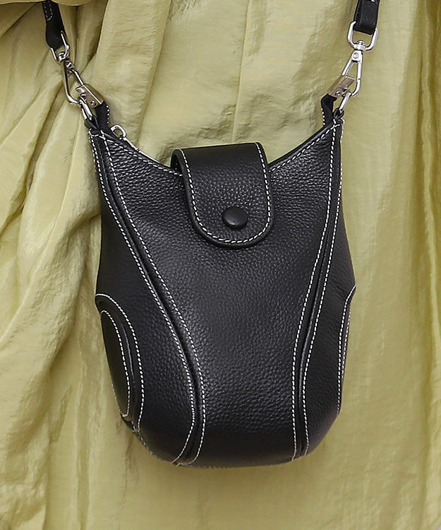 Kvinnor Elegant Kalvläder Messenger Väska med Justerbar Rem