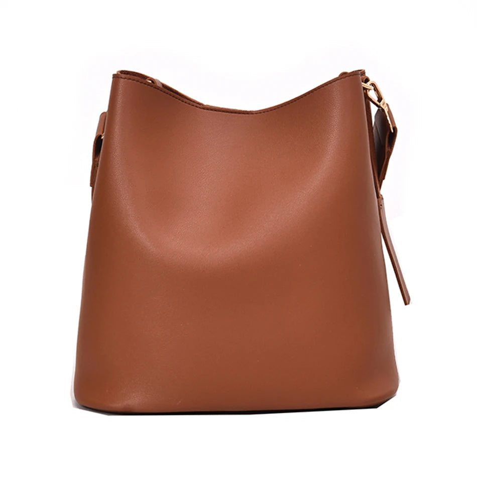 Amara - Vintage lær romslig toteveske for dame
