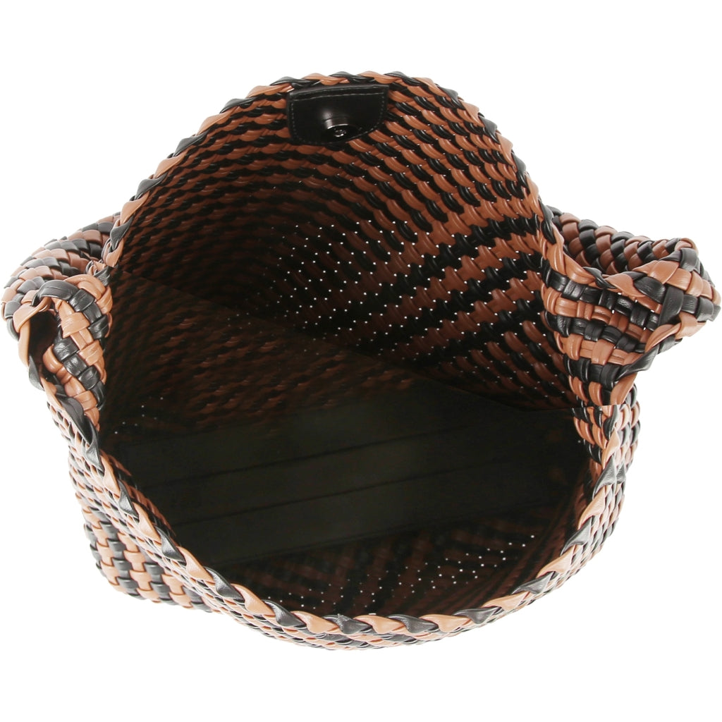 Dam Elegant Flätad Polyester Hobo Väska med Justerbar Rem