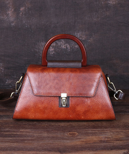 Herrar Elegant Kalvläder Messenger Väska med Dragkedja