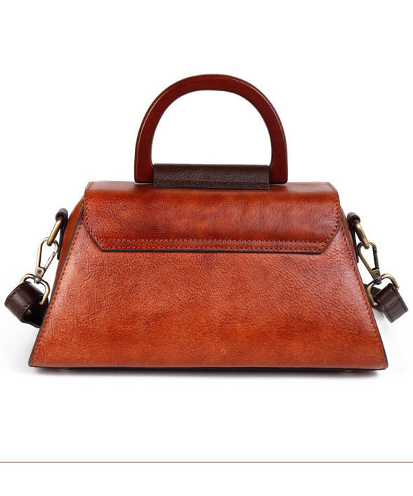 Herrar Elegant Kalvläder Messenger Väska med Dragkedja