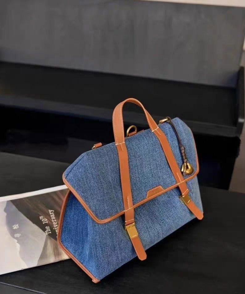 Unisex Praktisk Denim Ryggsäck med Stor Kapacitet