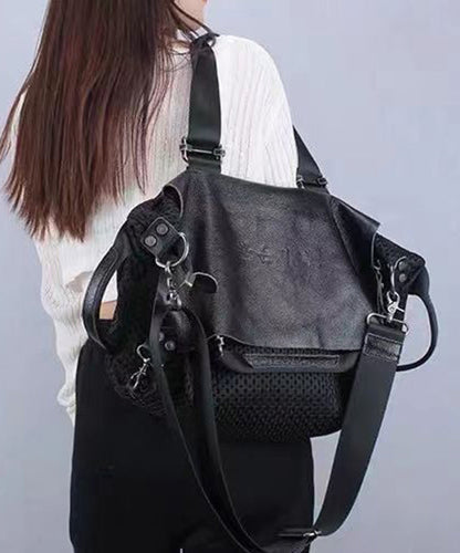 Herrar Elegant Kalvläder Messenger Väska med Stor Kapacitet