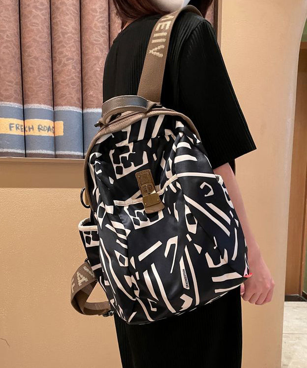 Unisex Hållbar Nylon Ryggsäck med Flera Fickor