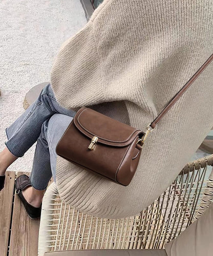 Damens Elegant Faux Läder Messenger Bag med Dragkedja