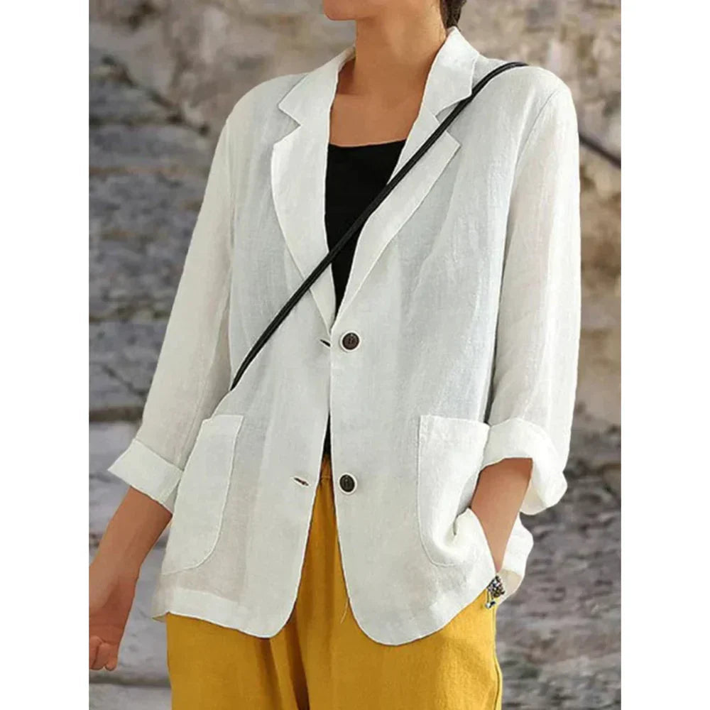 Dam Blazer | Krage i Reversstil | Knäppning
