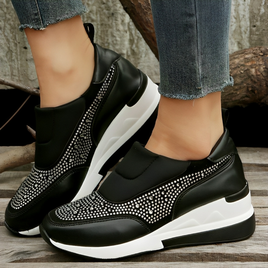 Dam Sneakers med Glitterdetaljer