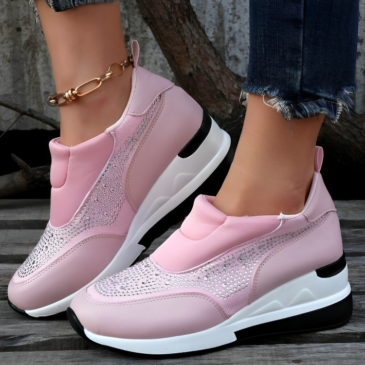 Dam Sneakers med Glitterdetaljer