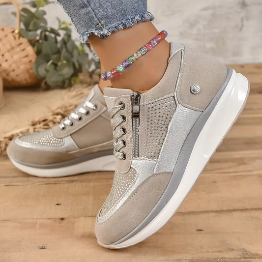 Dam Sneakers med Gummisula