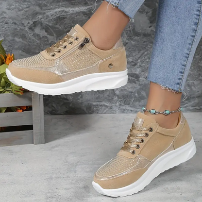Dam Sneakers med Gummisula