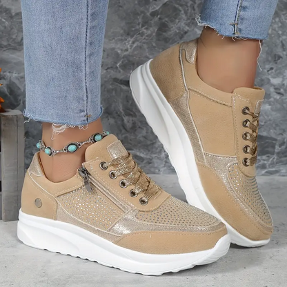 Dam Sneakers med Gummisula