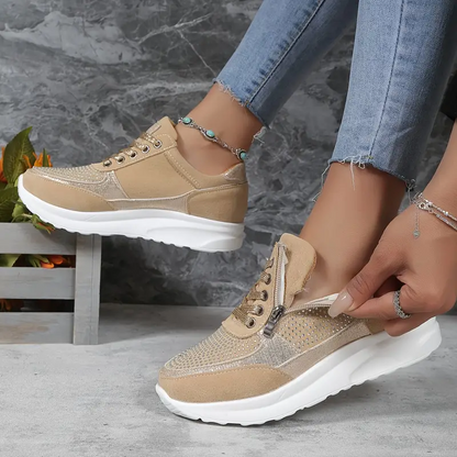 Dam Sneakers med Gummisula