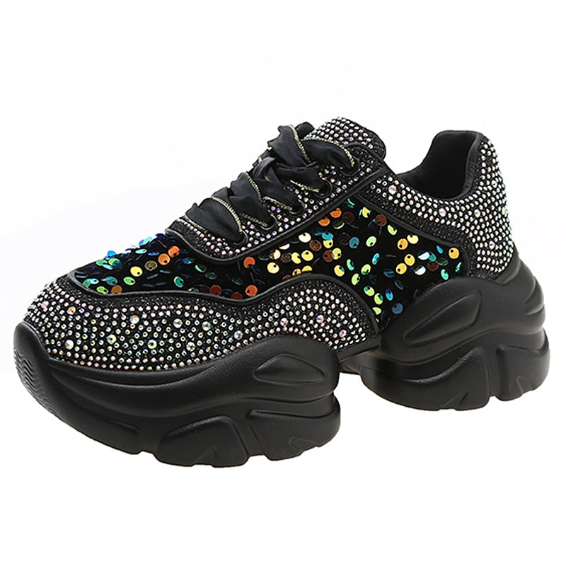 Dam Sneakers med Vadderad Innersula
