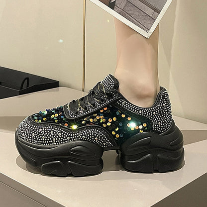 Dam Sneakers med Vadderad Innersula