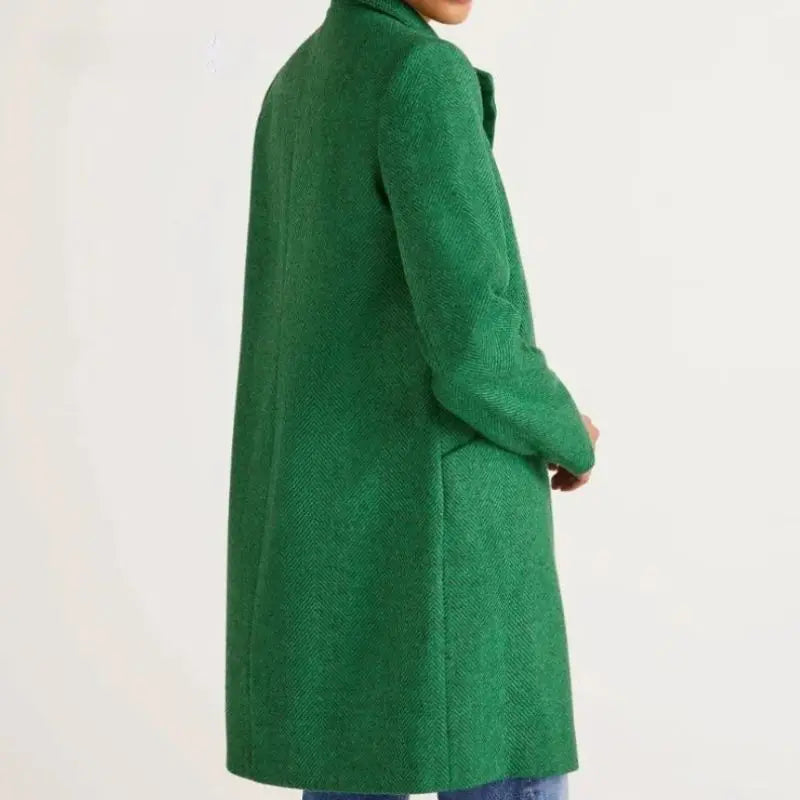 Dam Vintermantel med Knäppning – Enfärgad Design