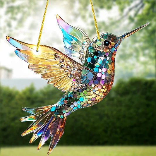 Suncatcher för Fönster med Fågelmotiv och Reflekterande Ytor