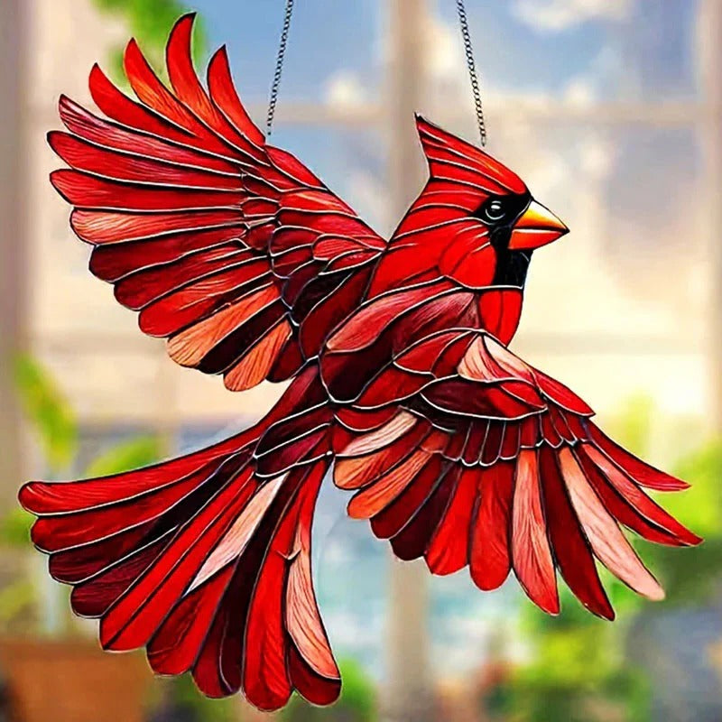 Suncatcher för Fönster med Fågelmotiv och Reflekterande Ytor