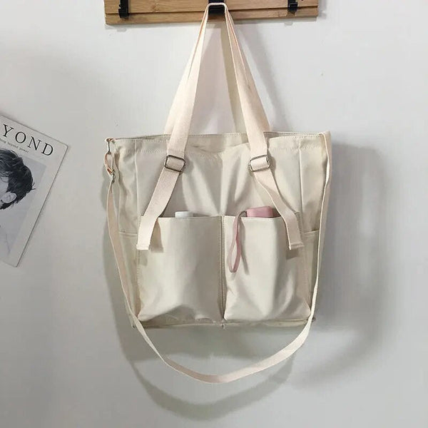 Sarah - Klassisk Hand- Och Crossbody-Väska Med Fickor För Dam