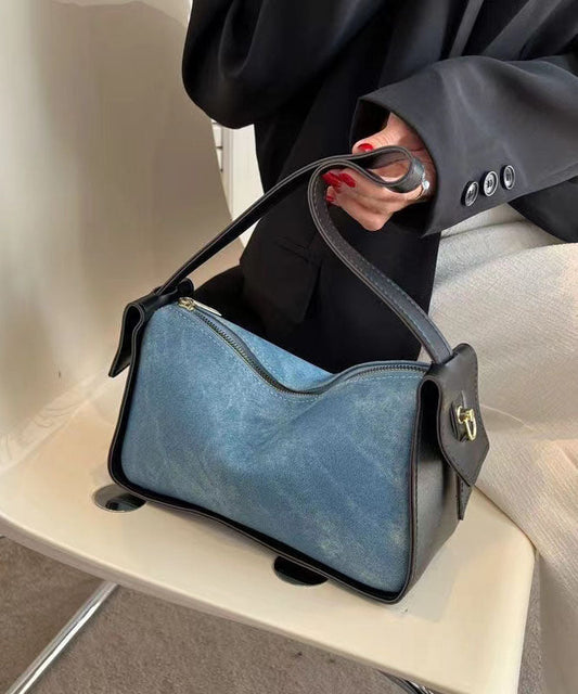 Unisex Modern Faux Läder Messenger Väska med Inre Fickor