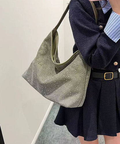 Dam Elegant Faux Mocka Axelväska med Stor Kapacitet och Inre Fickor