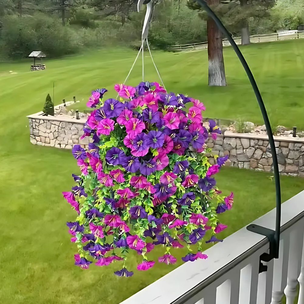 Hängande utomhusblommor